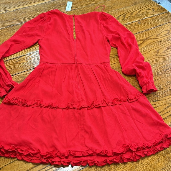 Mi Ami by Francesca’s red ruffle mini dress.  New with tags. Size Medium. - Picture 10 of 13